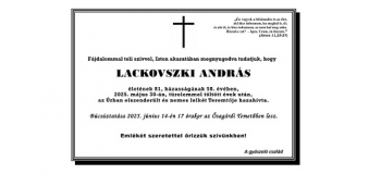 Elhunyt Lackovszki András